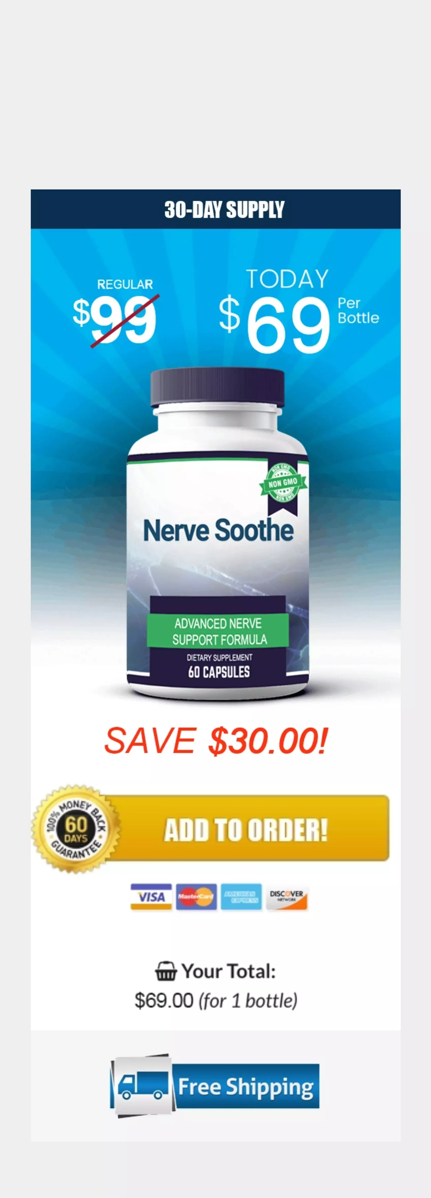 Nerve Soothe™ 1 bottle pricing